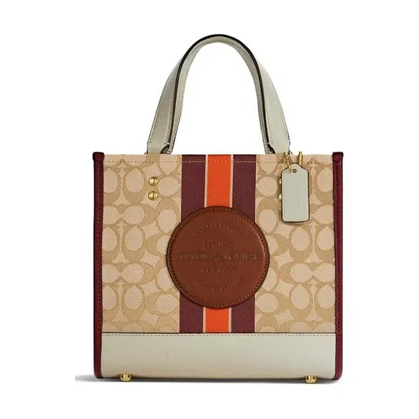 Coach Dempsey Tote 22 — Signature Jacquard