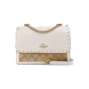 Coach Klare Crossbody — Signature Canvas with Rivets