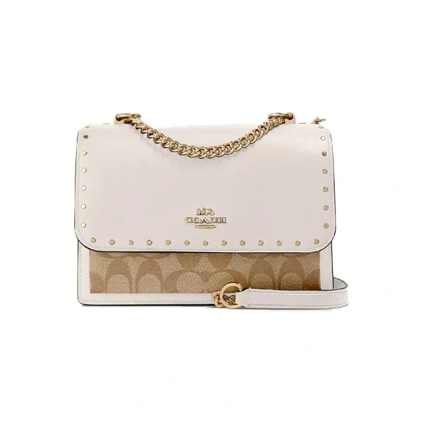 Coach Klare Crossbody — Signature Canvas with Rivets