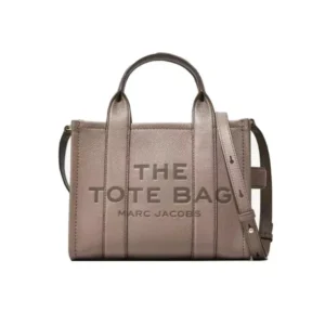 Marc Jacobs The Leather Medium Tote — Wolf Cement Black — photo 1