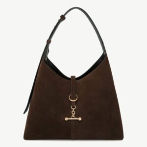 Strathberry Kite Hobo Maxi — Chocolate Suede – view 1