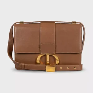 Dior Leather Crossbody with Gold Clasp — Brown – reference photograph
