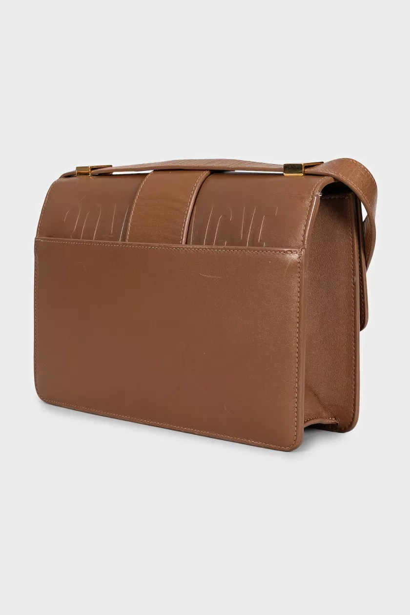 Dior Leather Crossbody with Gold Clasp — Brown – reference photograph