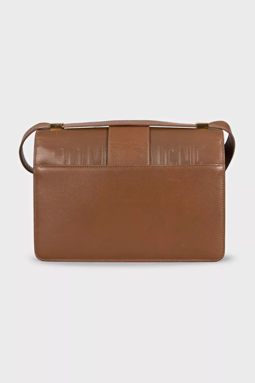 Dior Leather Crossbody with Gold Clasp — Brown – reference photograph