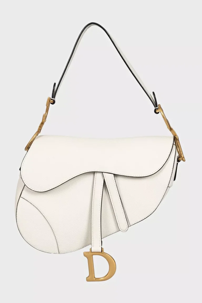 Dior Saddle Shoulder Bag — White