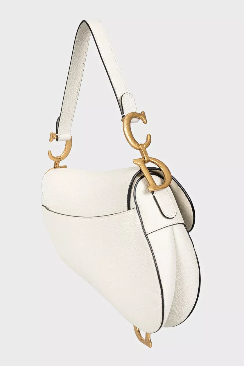 Dior Saddle Shoulder Bag — White – reference photograph