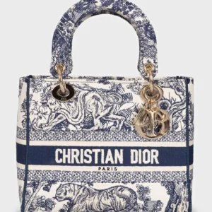 Dior Lady D-Lite Embroidered Bag — Blue – reference photograph