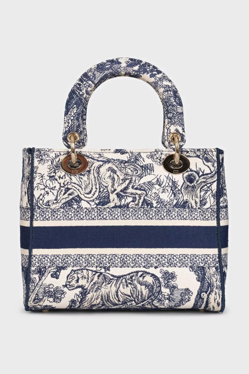 Dior Lady D-Lite Embroidered Bag — Blue – reference photograph