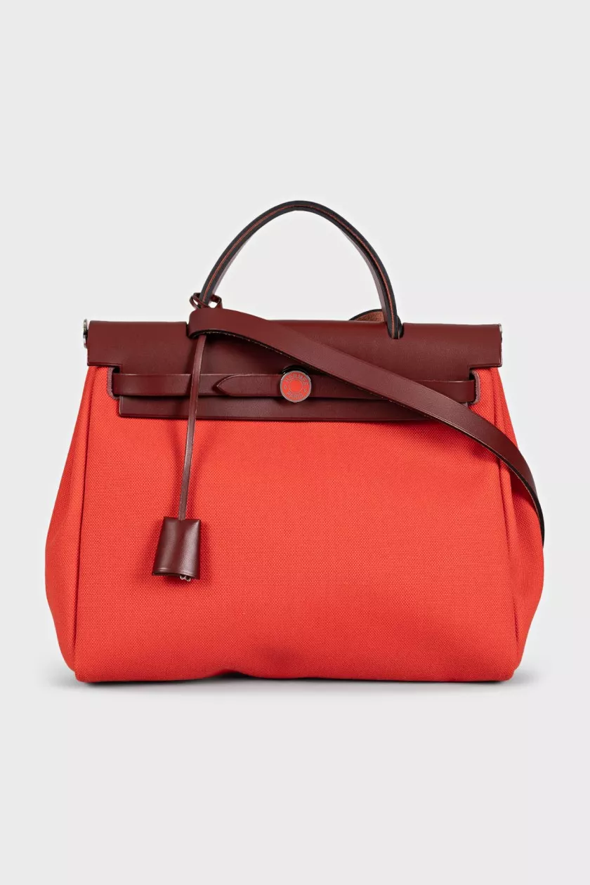 Hermès Herbag 31 — Orange / Rouge Sellier – reference photograph