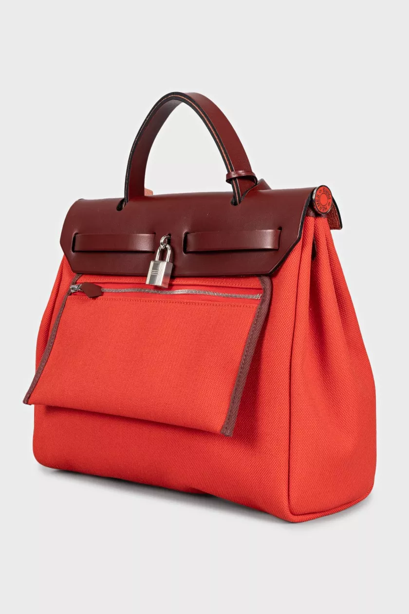 Hermès Herbag 31 — Orange / Rouge Sellier – reference photograph