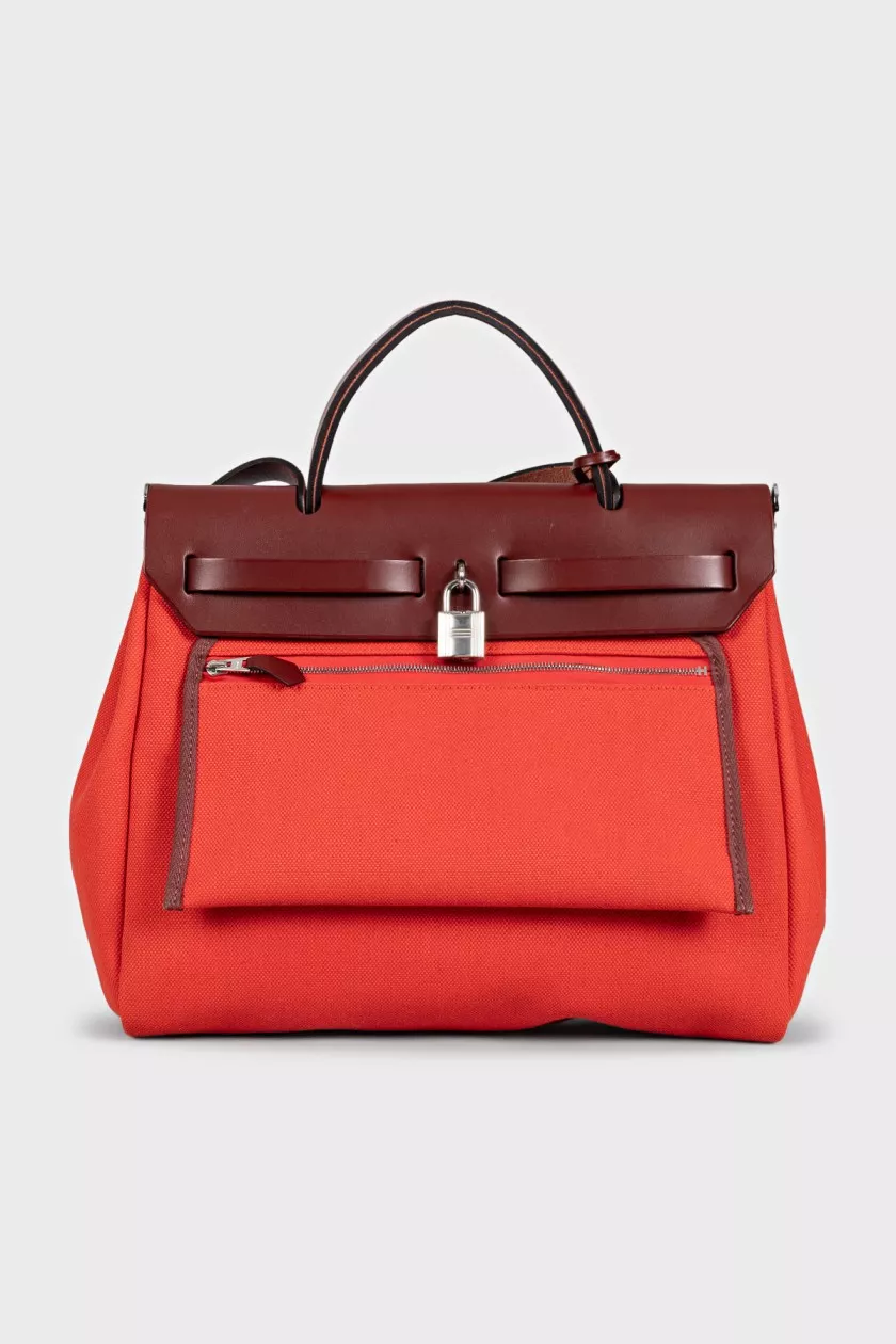 Hermès Herbag 31 — Orange / Rouge Sellier – reference photograph