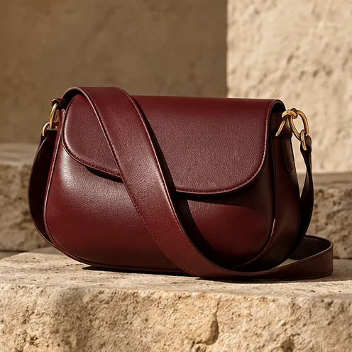 Editorial illustration of a designer-style handbag, not a specific retail item