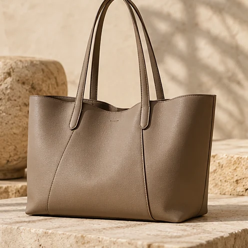 Editorial illustration of a designer-style handbag, not a specific retail item
