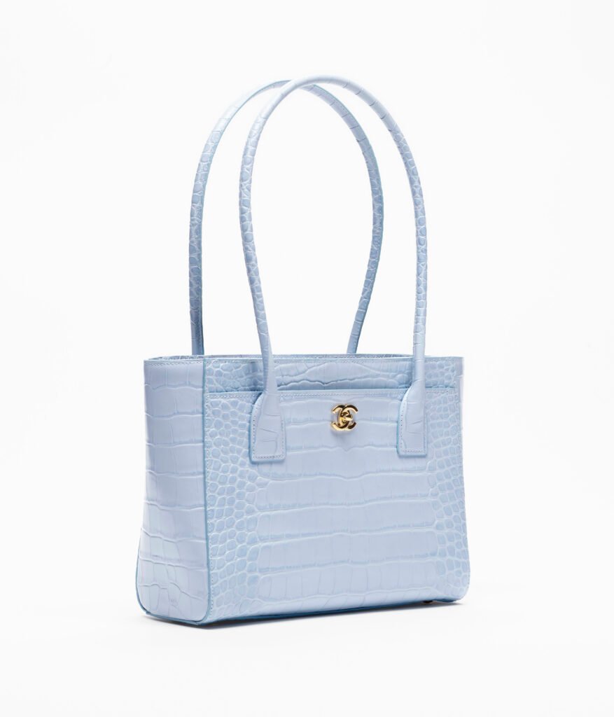 CHANEL Small Shopping Tote — Light Blue