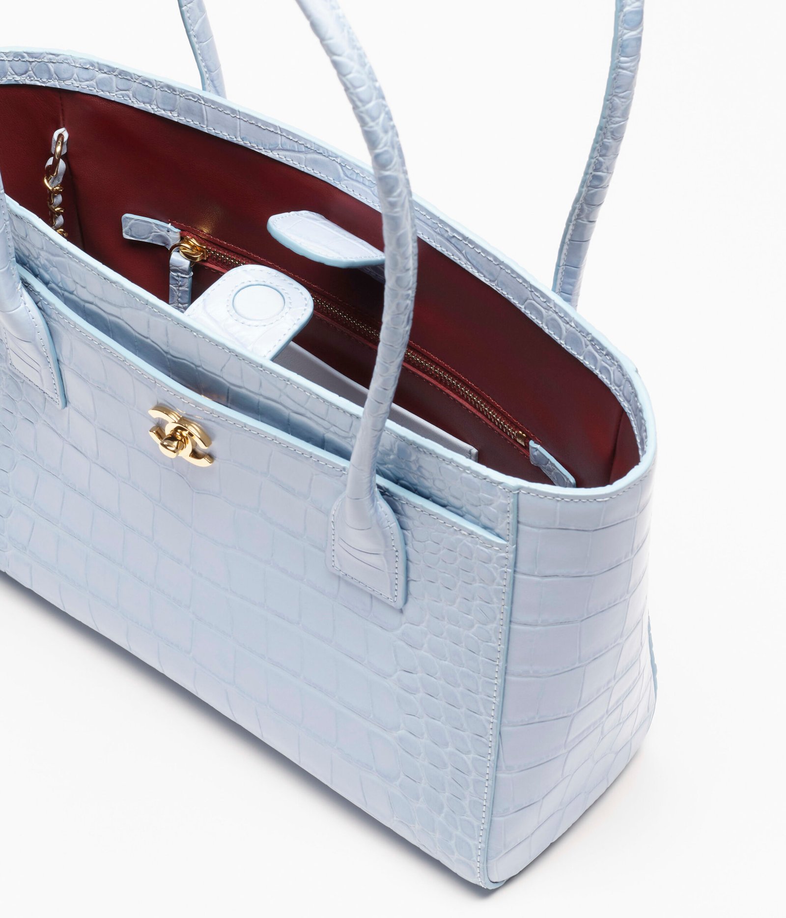 CHANEL Small Shopping Tote — Light Blue - Image 2
