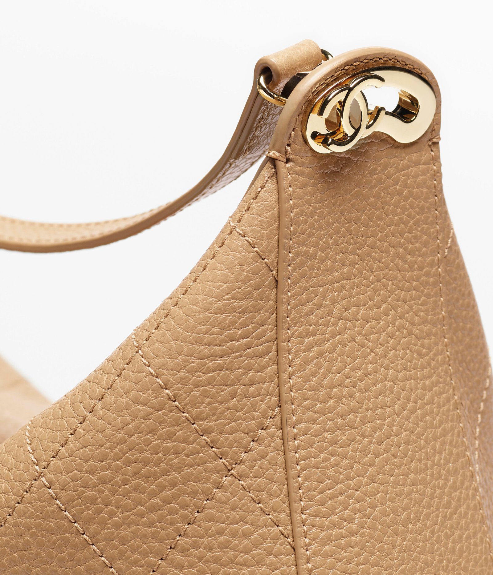 CHANEL Large Hobo Bag — Light Brown - Image 3